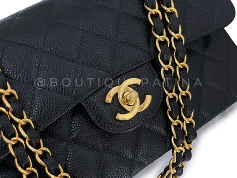 chanel black caviar small classic flap|The Ultimate Chanel Flap Guide .